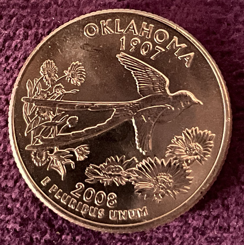 Quarter Oklahoma 2008 D 17  coin collectible - Main Image 4