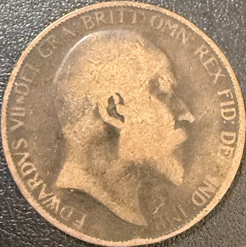 1906 Edward VII One Penny (2)  coin collectible - Main Image 2