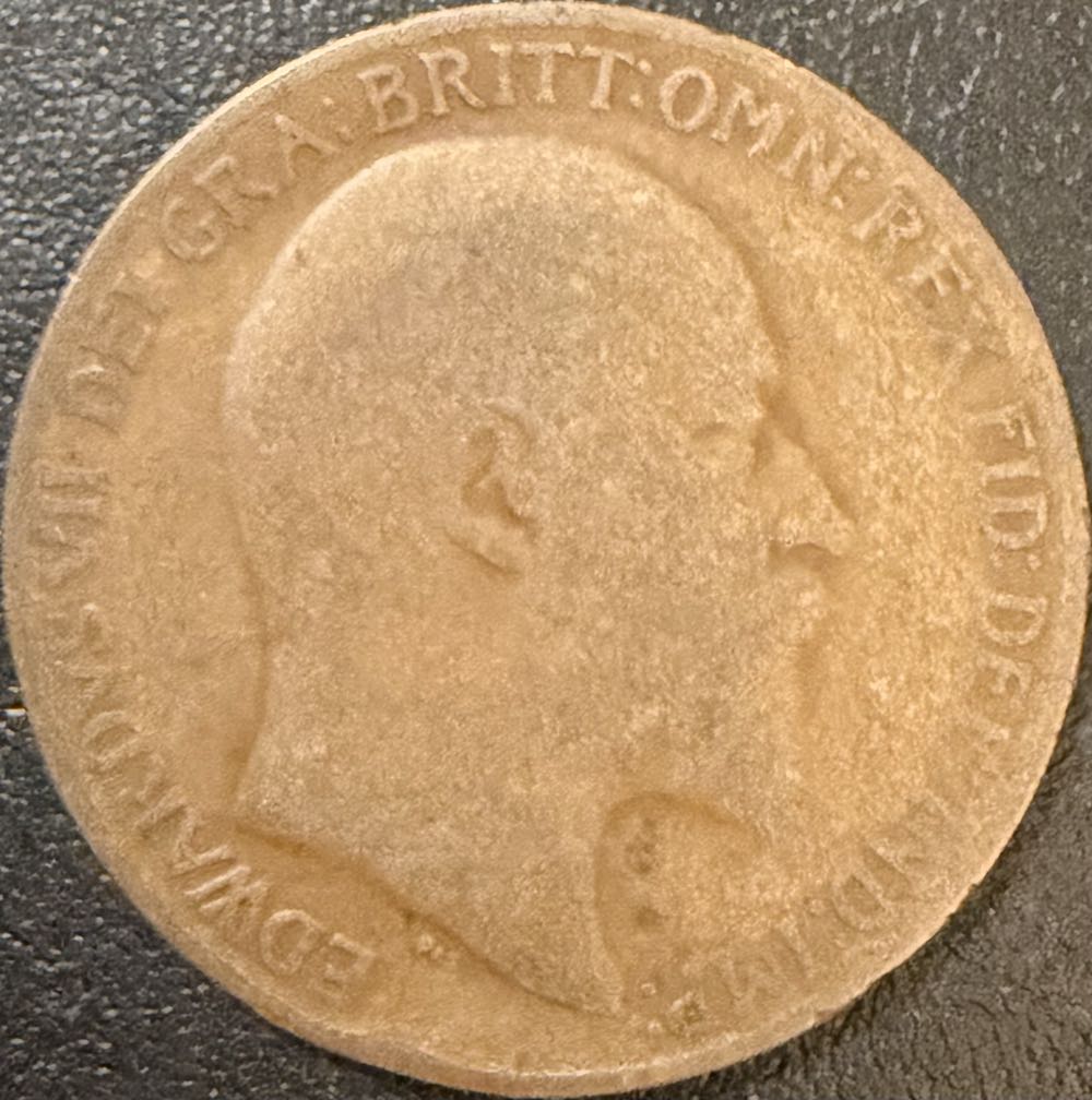1908 Edward VII One Penny  coin collectible - Main Image 2