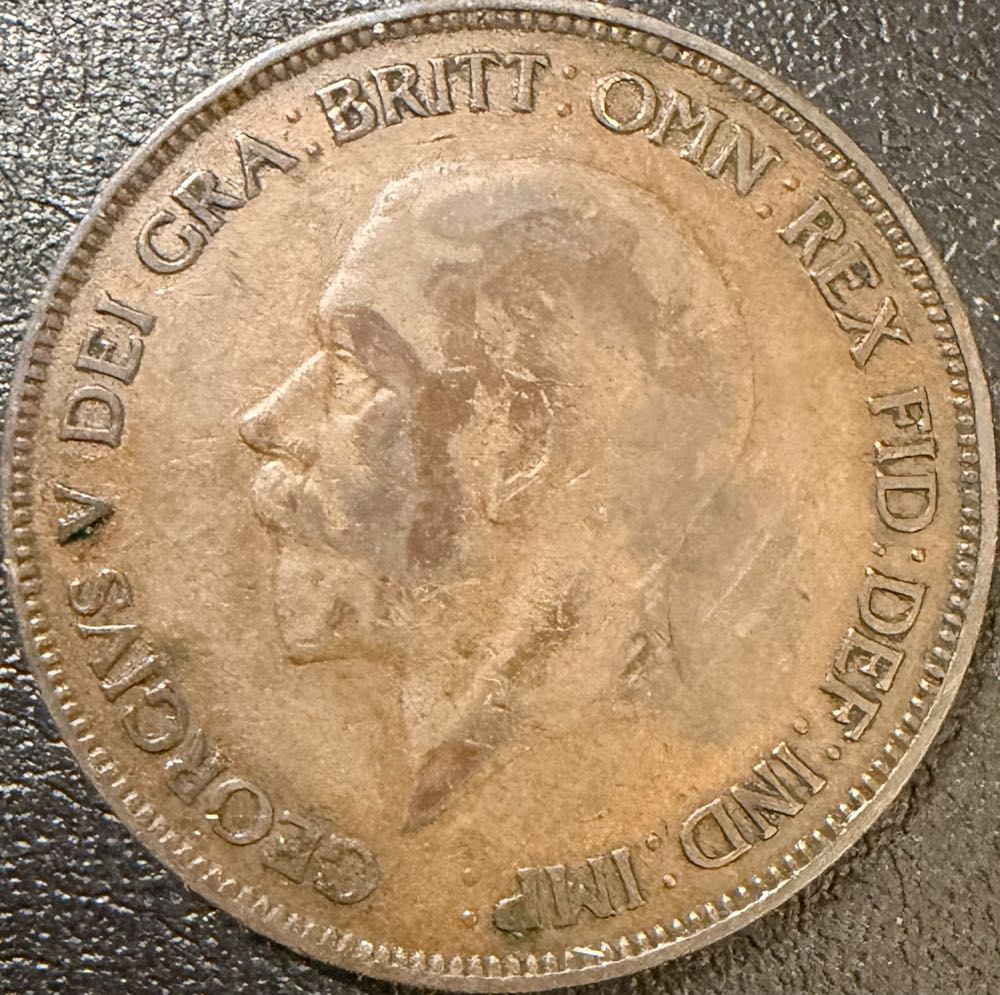 1931 George V One Penny  coin collectible - Main Image 2