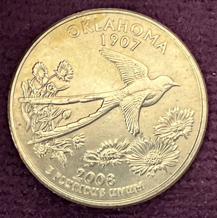 Quarter Oklahoma 2008 D 19  coin collectible - Main Image 2