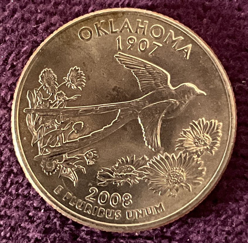 Quarter Oklahoma 2008 D 19  coin collectible - Main Image 4