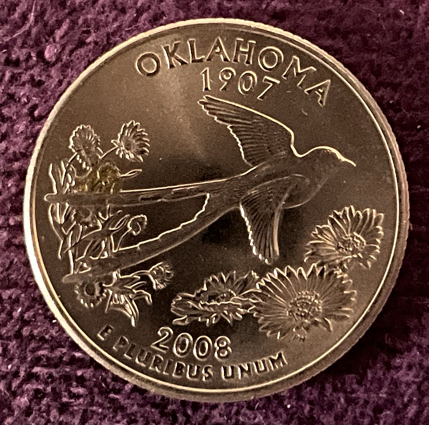 Quarter Oklahoma 2008 D 20  coin collectible - Main Image 4