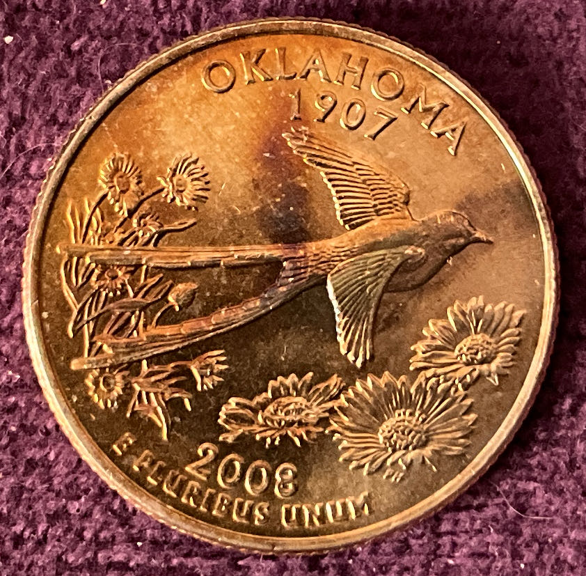 Quarter Oklahoma 2008 D 21  coin collectible - Main Image 2
