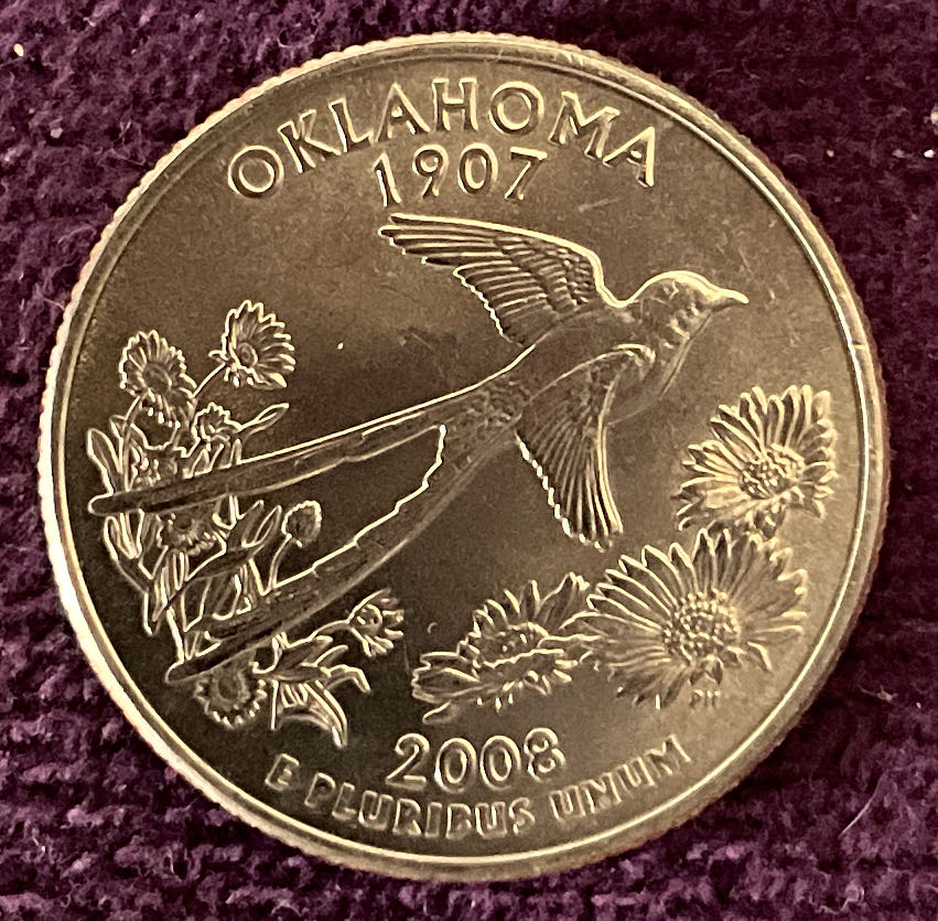 Quarter Oklahoma 2008 D 22  coin collectible - Main Image 4