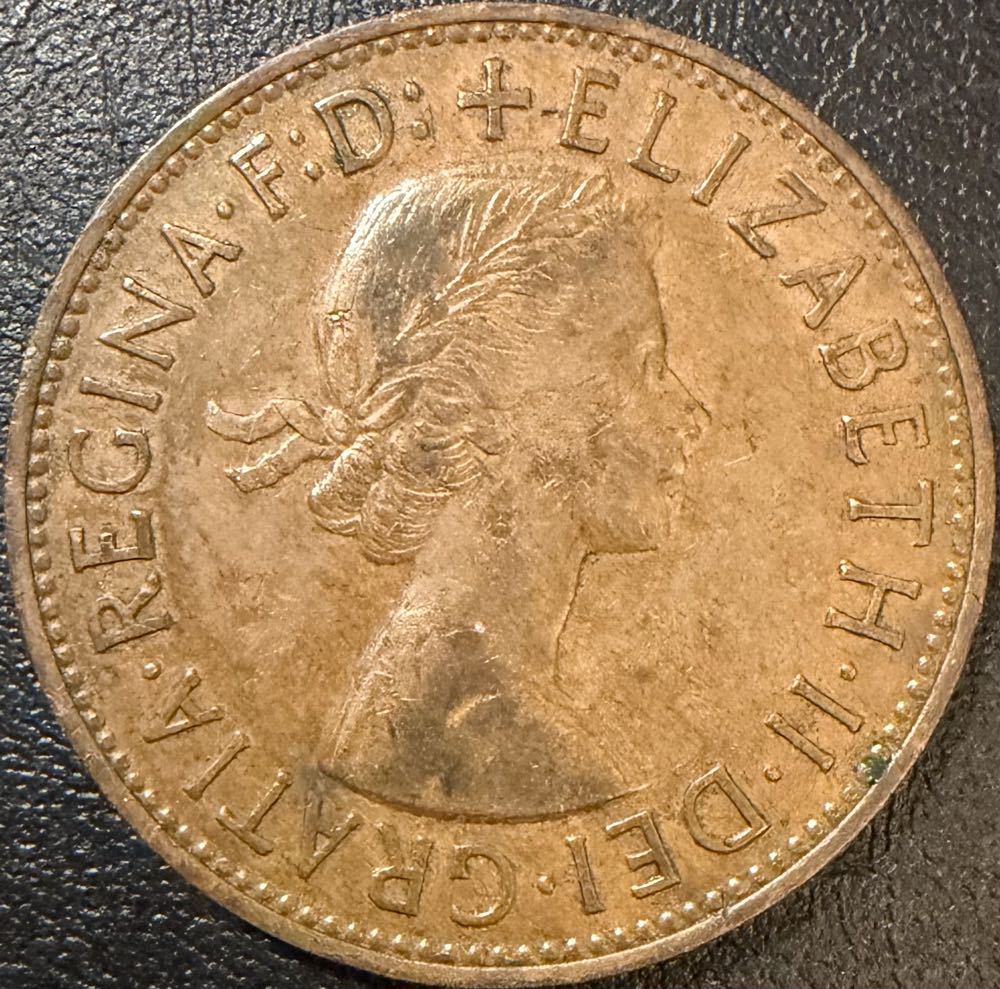 1963 Elizabeth II One Penny  coin collectible - Main Image 2