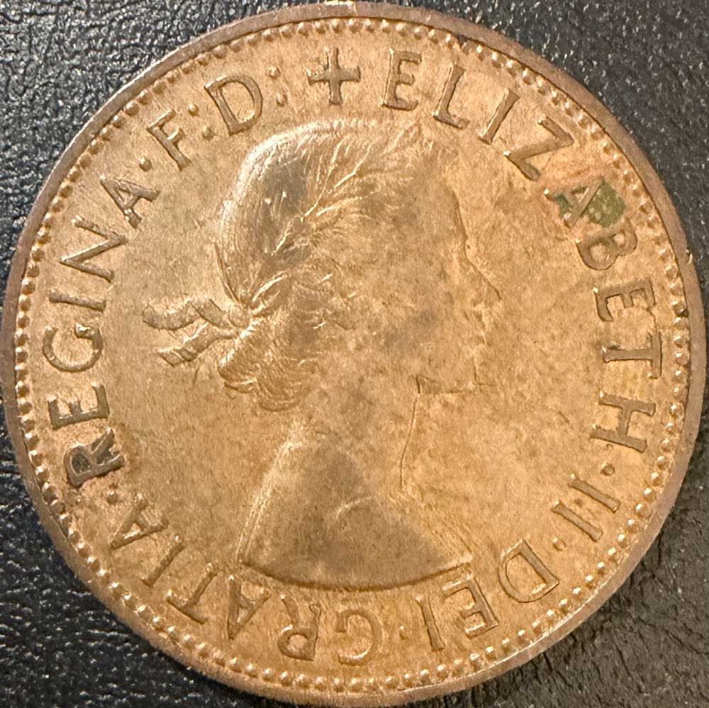 1966 Elizabeth II One Penny  coin collectible - Main Image 2