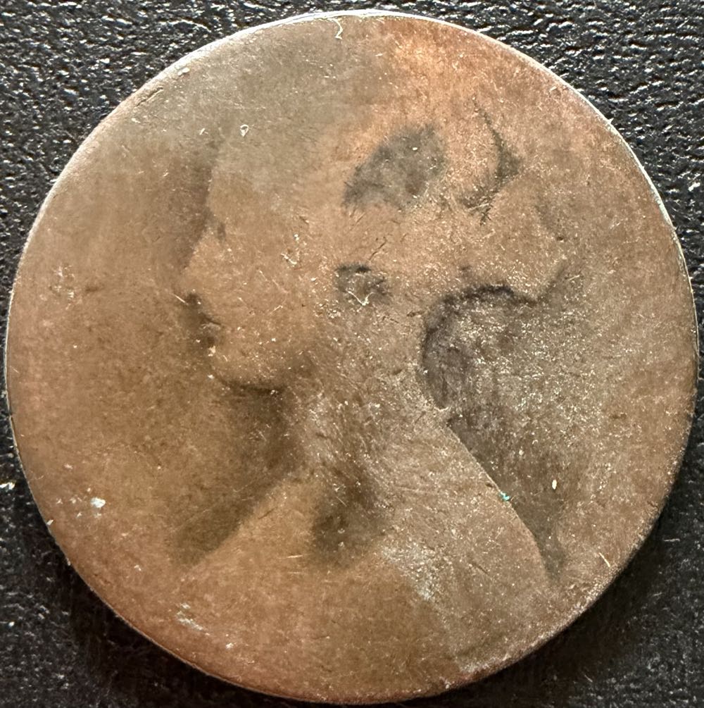 1862 Victoria One Penny  coin collectible - Main Image 2