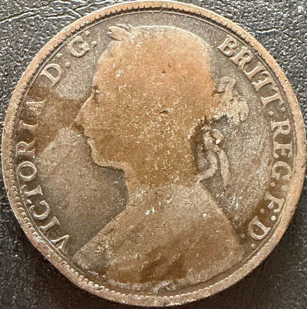 1882 Victoria One Penny  coin collectible - Main Image 2