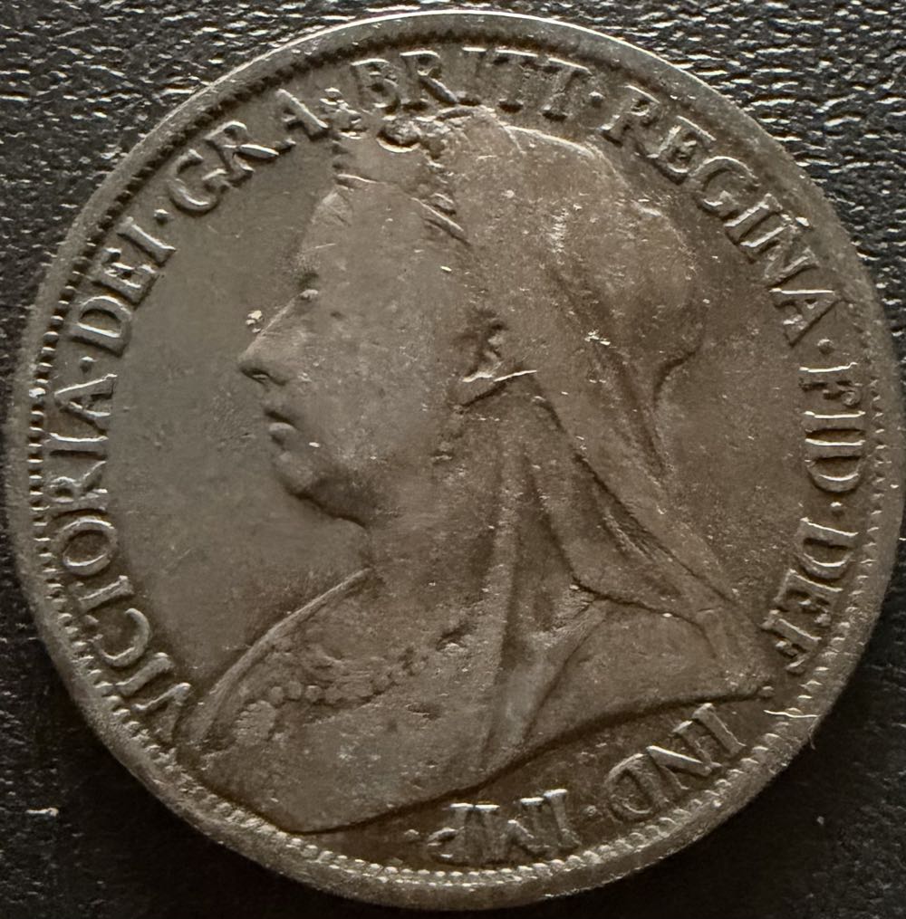 1899 Victoria One Penny  coin collectible - Main Image 2