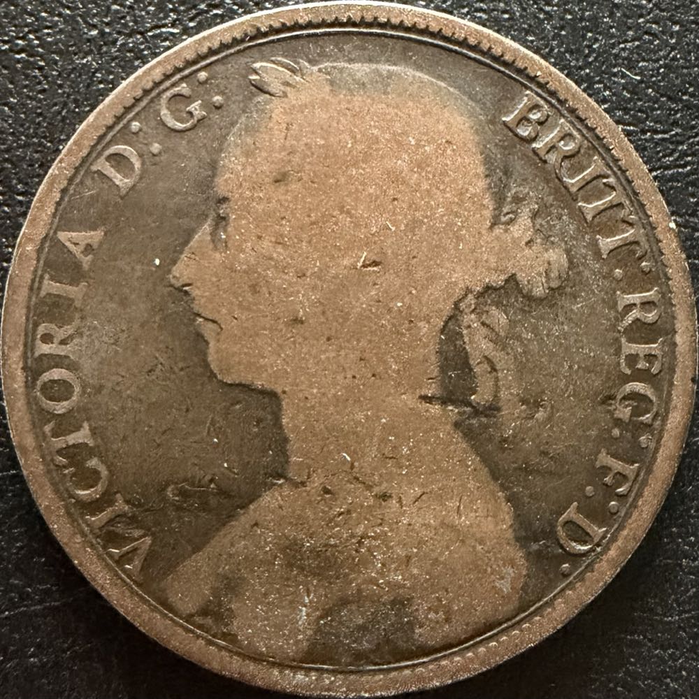 1889 Victoria One Penny  coin collectible - Main Image 2