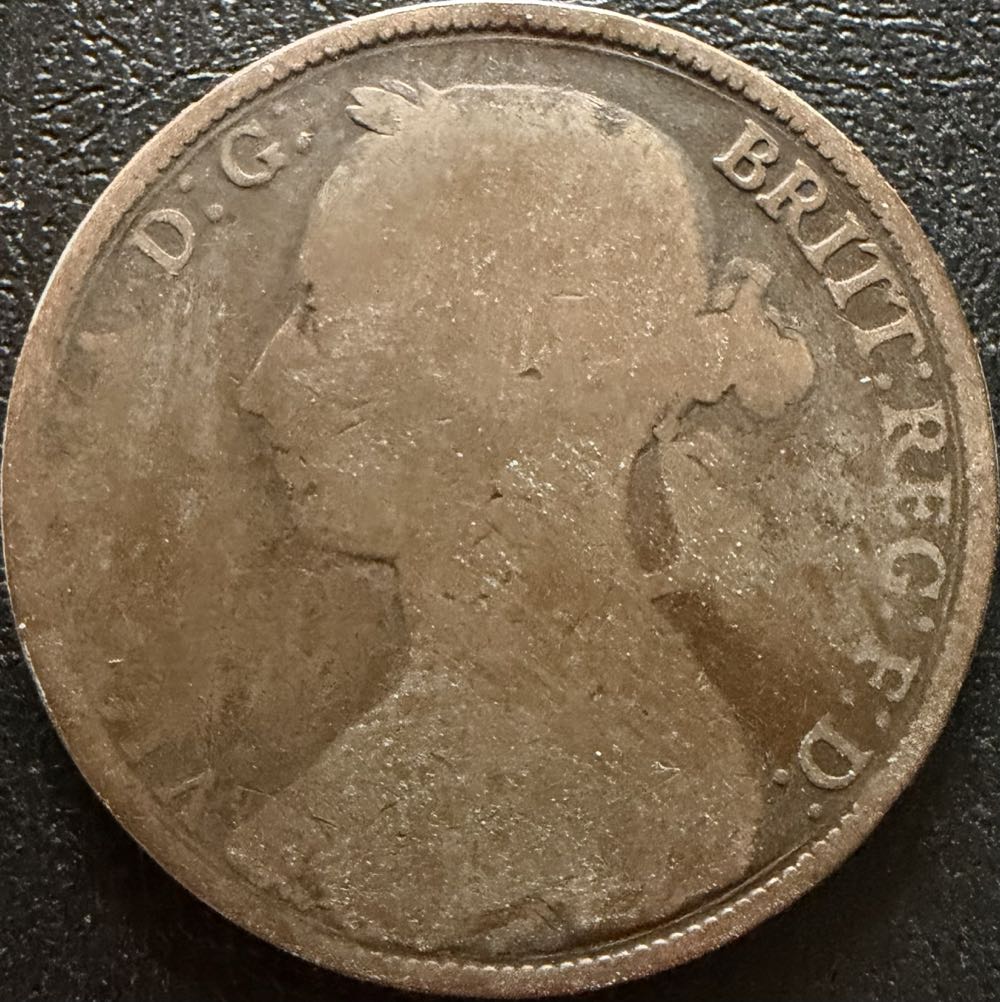 1888 Victoria One Penny  coin collectible - Main Image 2