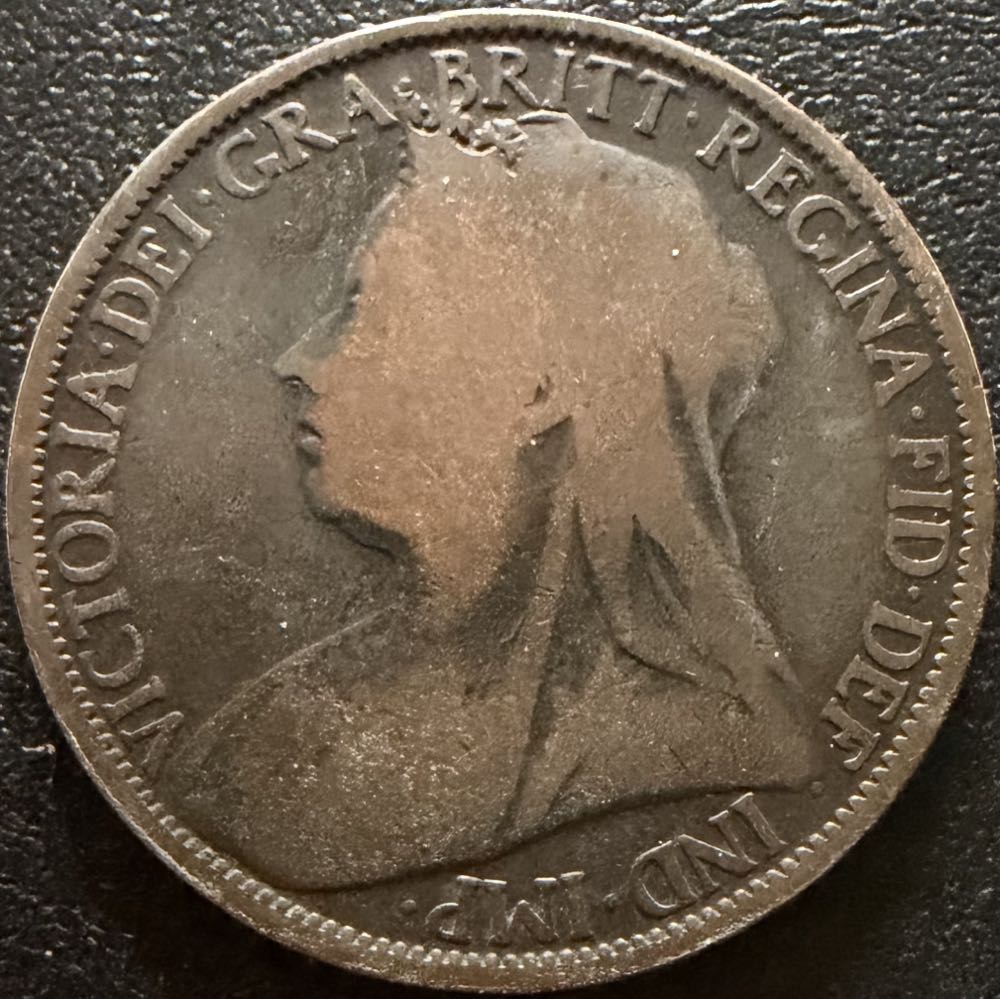 1896 Victoria One Penny  coin collectible - Main Image 2