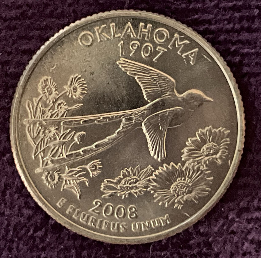 Quarter Oklahoma 2008 D 24  coin collectible - Main Image 2