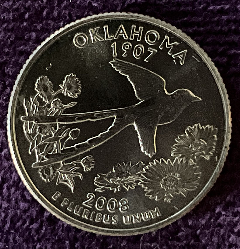 Quarter Oklahoma 2008 D 24  coin collectible - Main Image 4