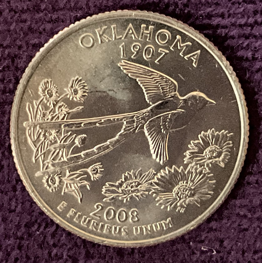 Quarter Oklahoma 2008 D 25  coin collectible - Main Image 2