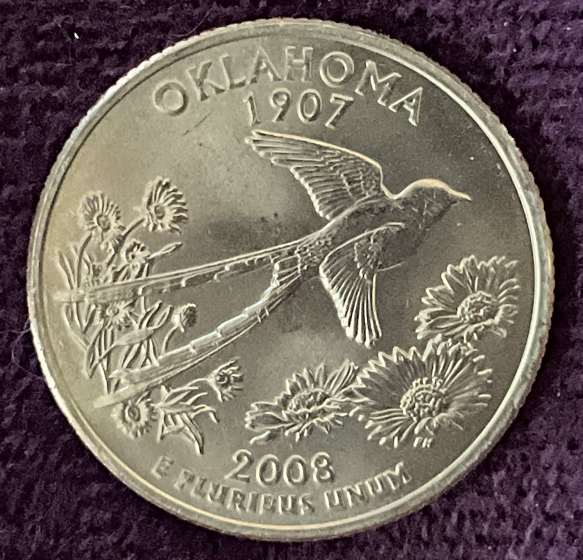Quarter Oklahoma 2008 D 27  coin collectible - Main Image 2