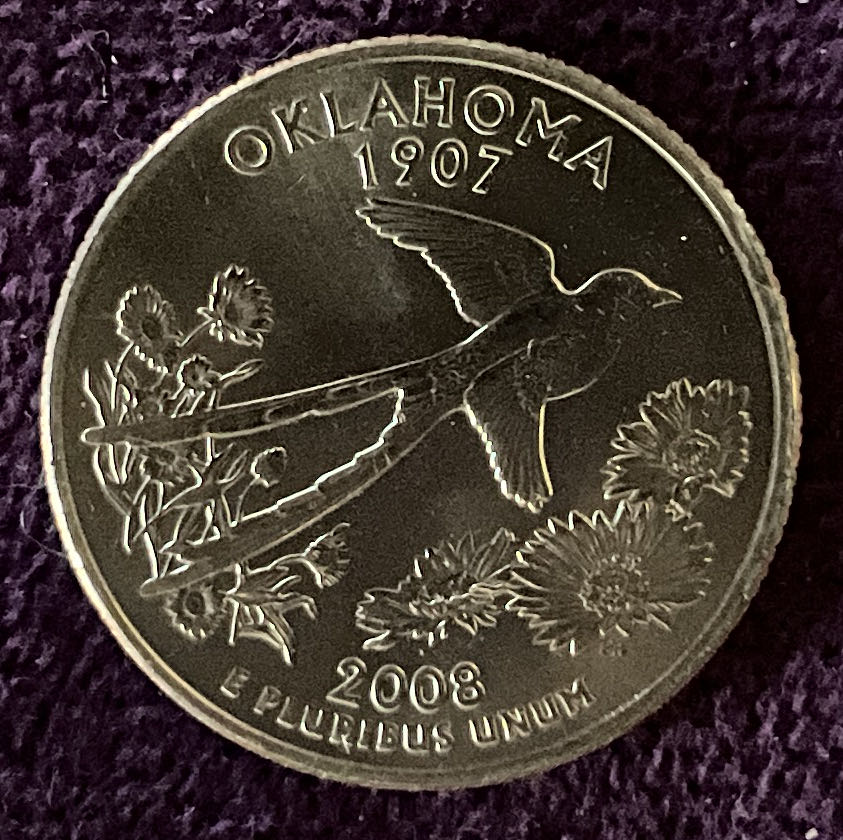 Quarter Oklahoma 2008 D 27  coin collectible - Main Image 4