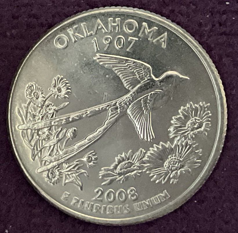 Quarter Oklahoma 2008 D 28  coin collectible - Main Image 2