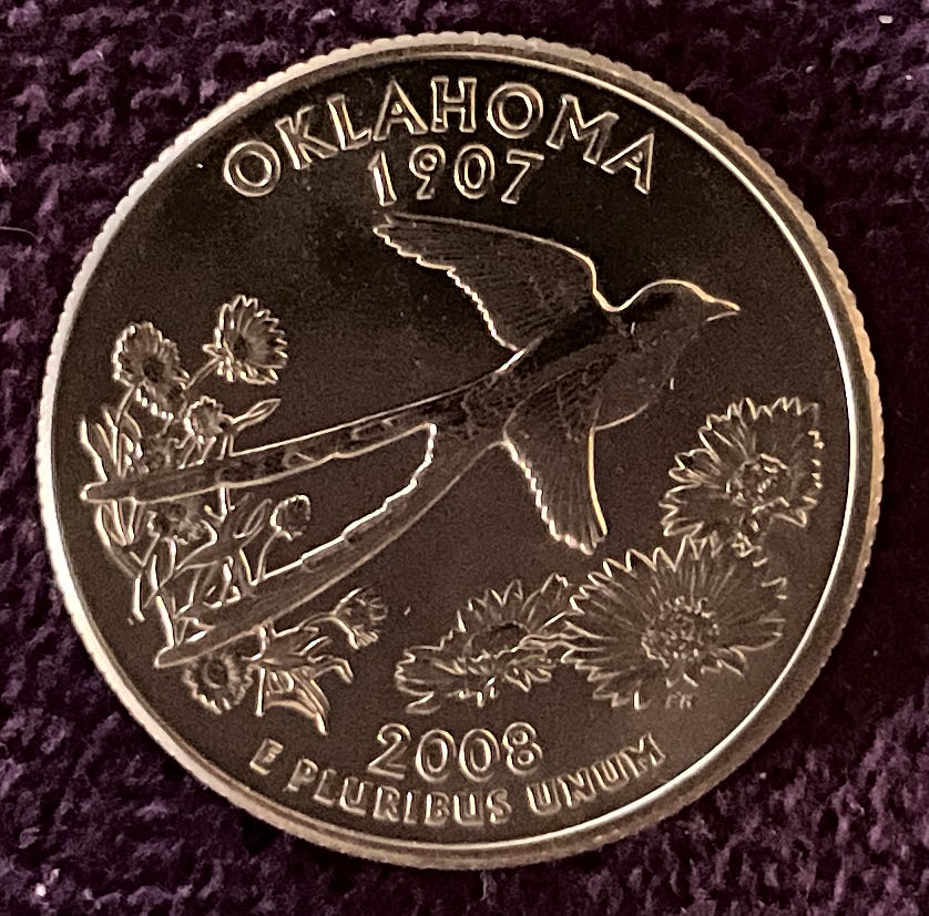 Quarter Oklahoma 2008 D 28  coin collectible - Main Image 4