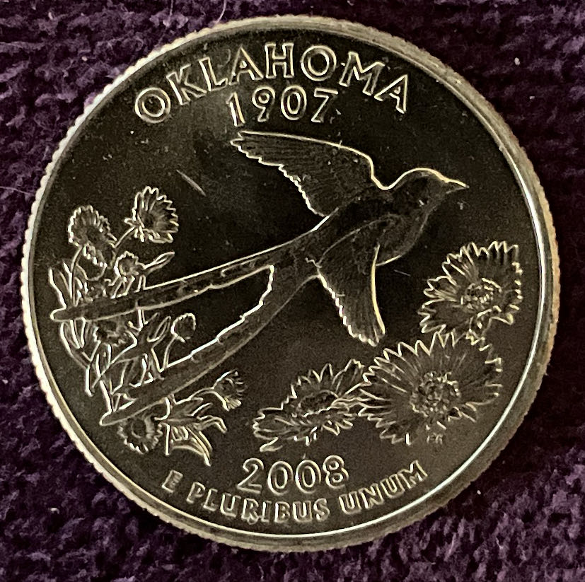 Quarter Oklahoma 2008 D 29  coin collectible - Main Image 4