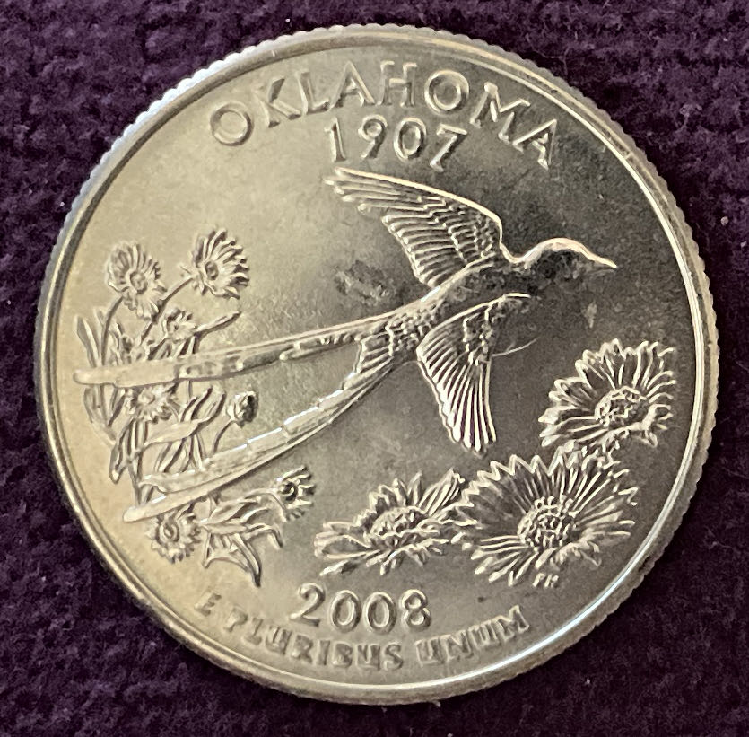 Quarter Oklahoma 2008 D 30  coin collectible - Main Image 2