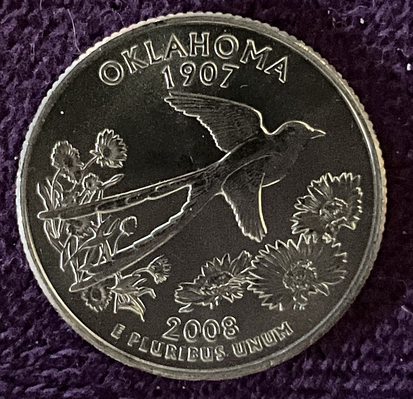Quarter Oklahoma 2008 D 32  coin collectible - Main Image 4