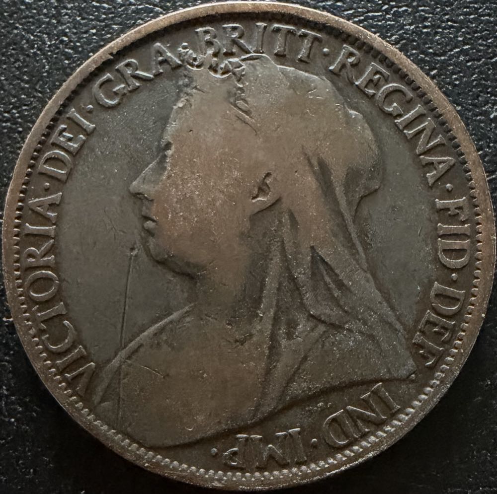 1897 Victoria One Penny (3)  coin collectible - Main Image 2