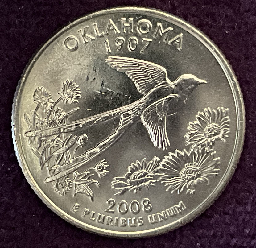 Quarter Oklahoma 2008 D 33  coin collectible - Main Image 2