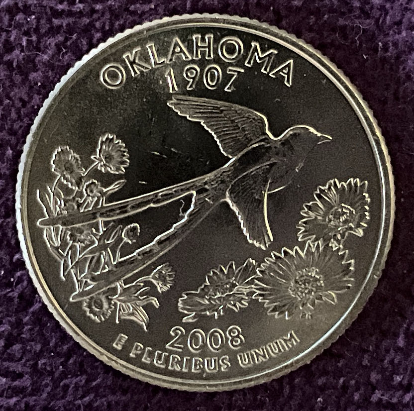 Quarter Oklahoma 2008 D 33  coin collectible - Main Image 4