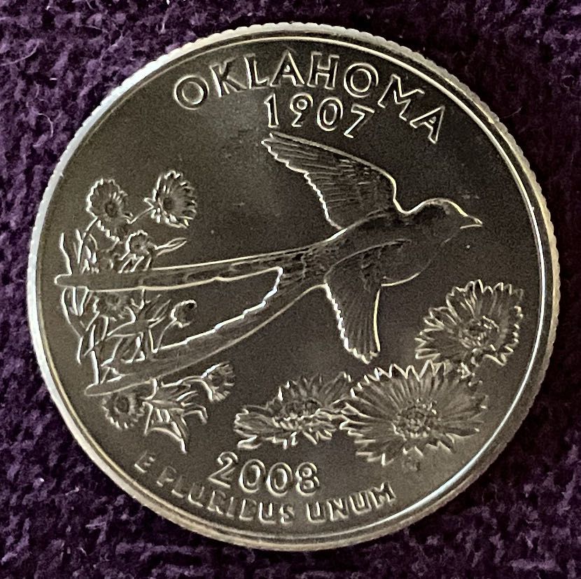 Quarter Oklahoma 2008 D 34  coin collectible - Main Image 4