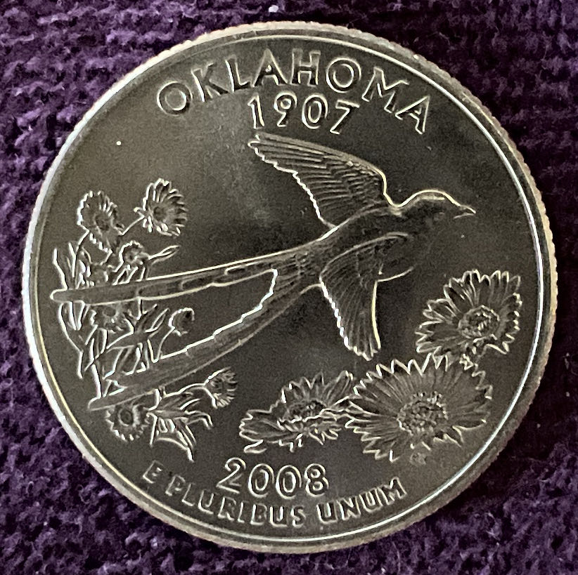 Quarter Oklahoma 2008 D 37  coin collectible - Main Image 4