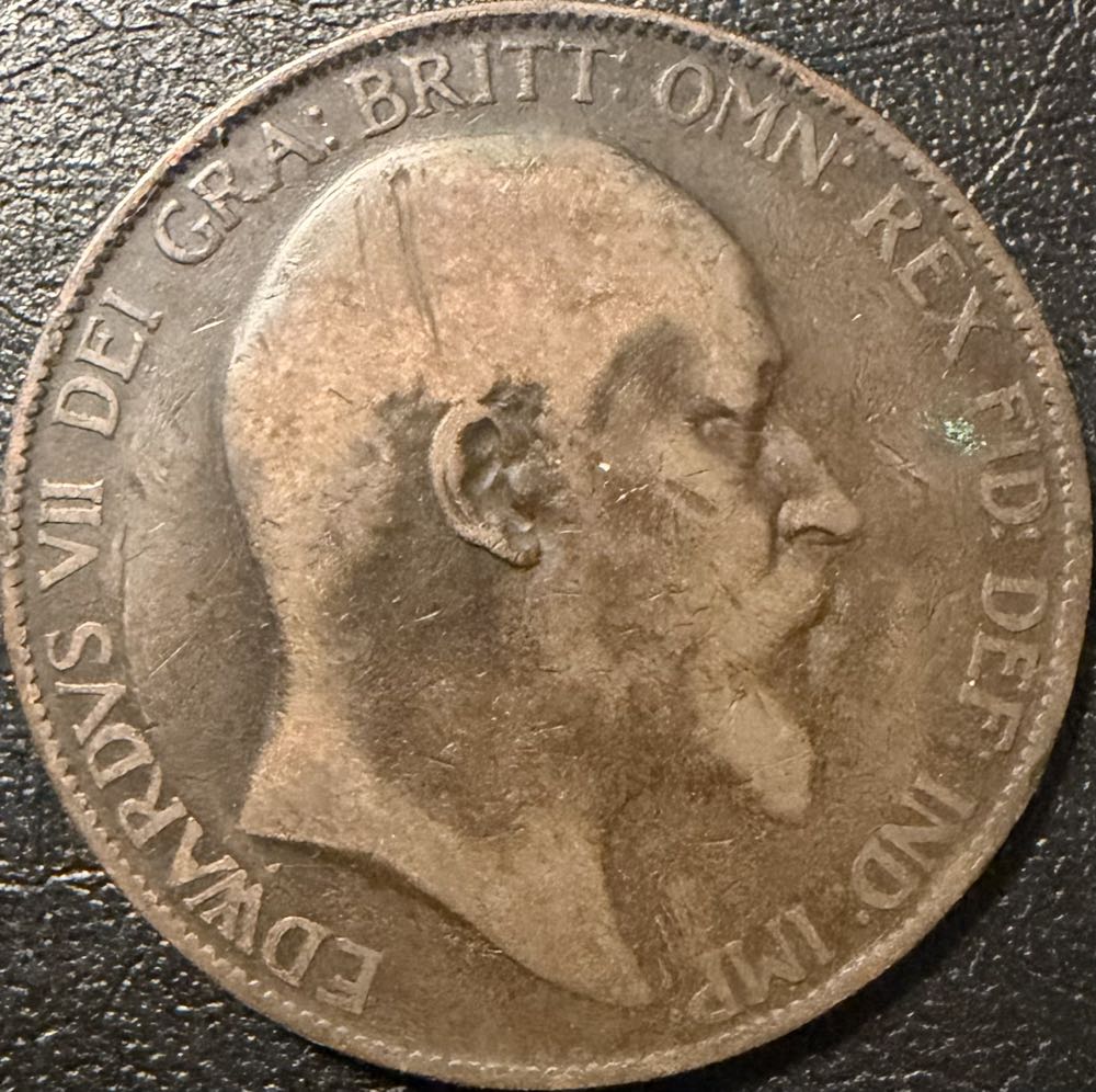 1907 Edward VII One Penny  coin collectible - Main Image 2