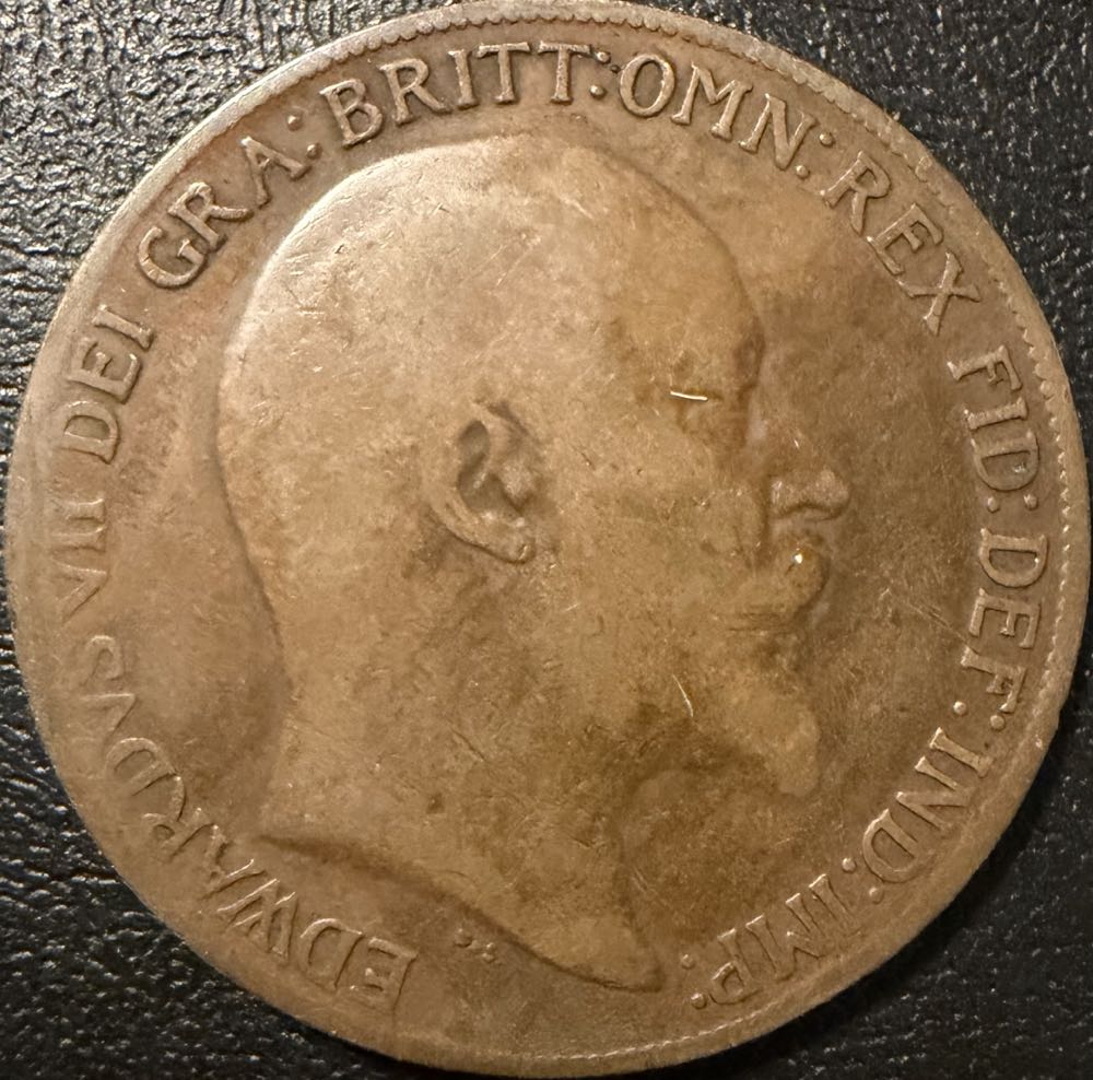 1910 Edward VII One Penny (2)  coin collectible - Main Image 2
