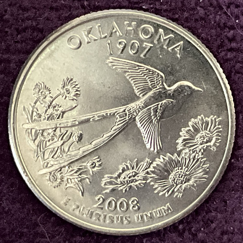 Quarter Oklahoma 2008 D 40  coin collectible - Main Image 2