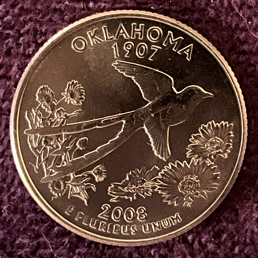 Quarter Oklahoma 2008 D 40  coin collectible - Main Image 4