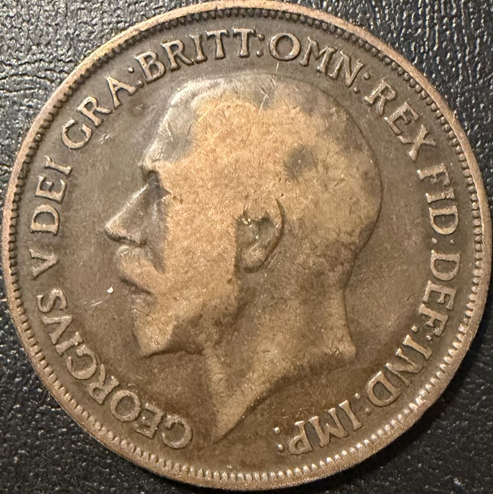1915 George V One Penny (2)  coin collectible - Main Image 2