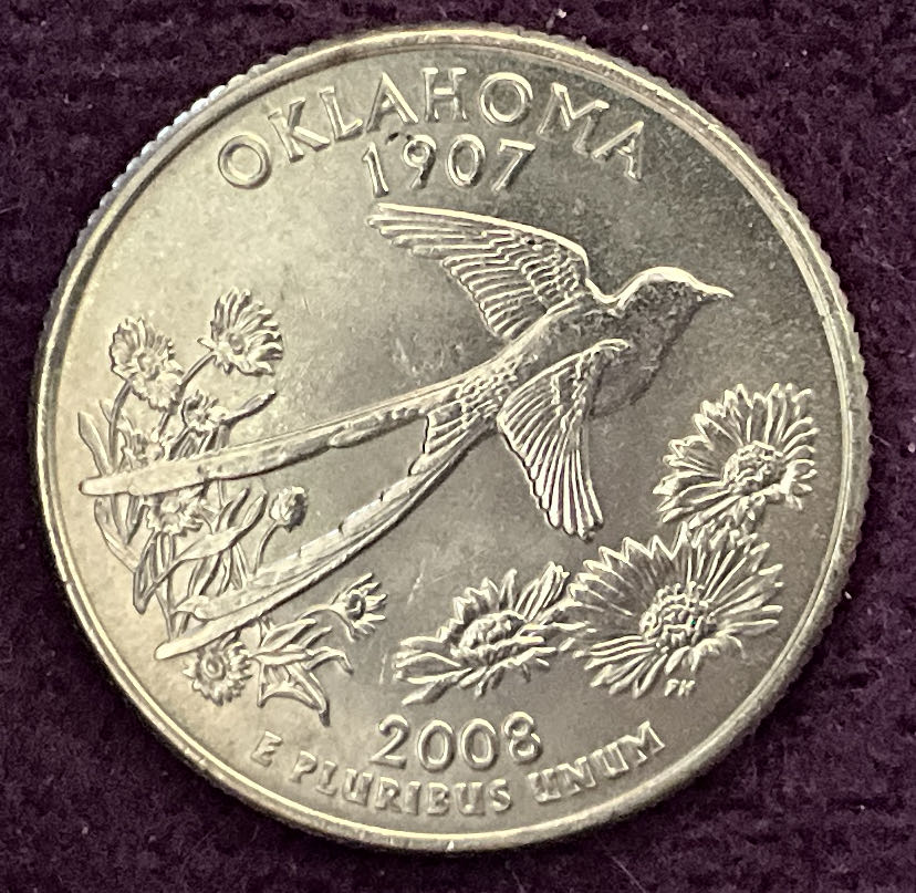 Quarter Oklahoma 2008 D 42  coin collectible - Main Image 2