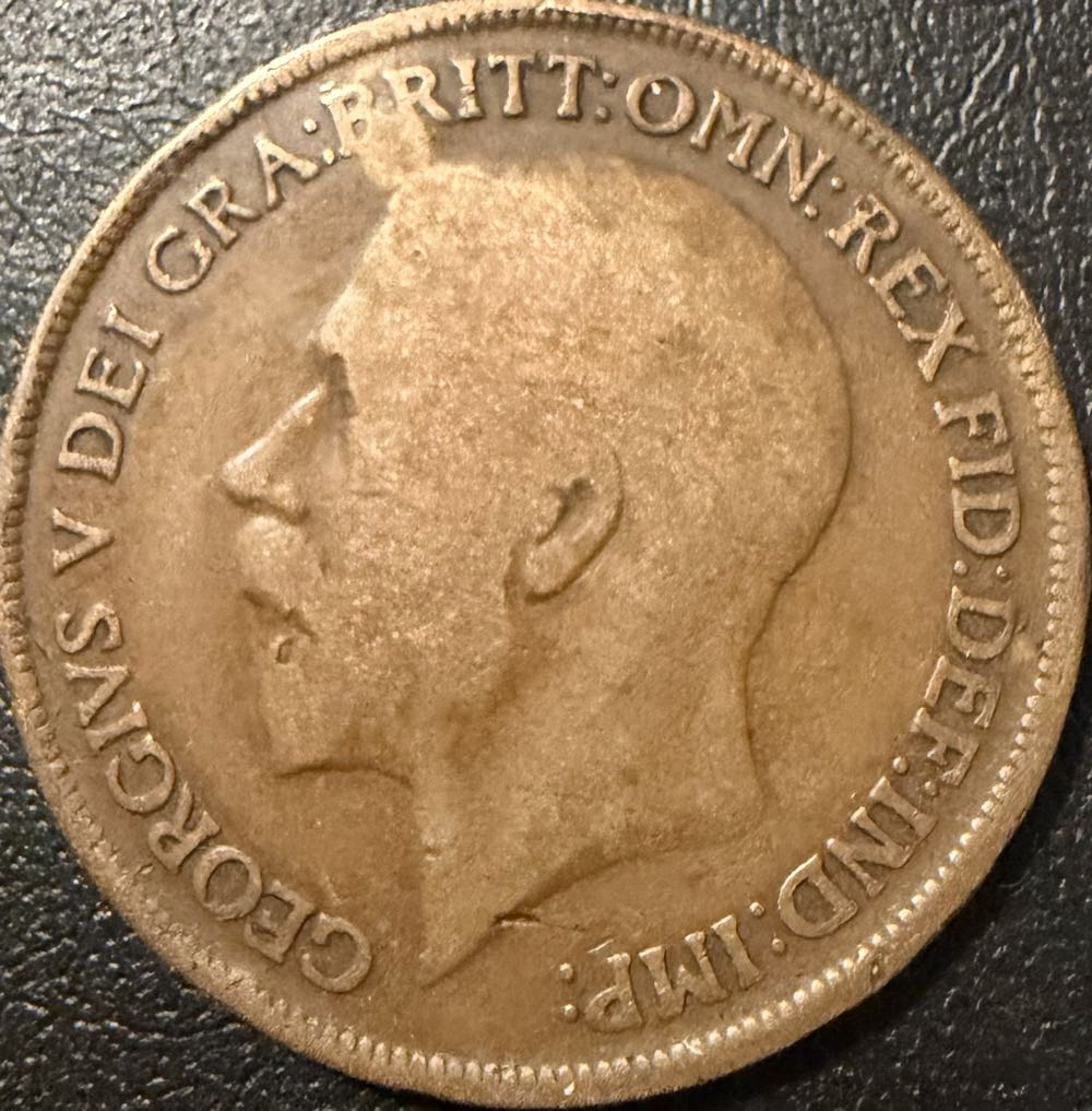 1914 George V One Penny (3)  coin collectible - Main Image 2