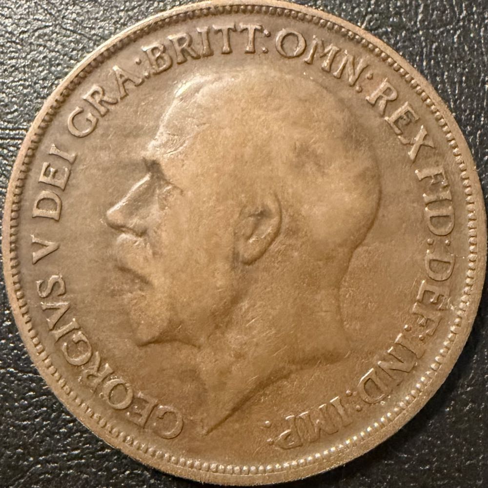 1917 George V One Penny (2)  coin collectible - Main Image 2