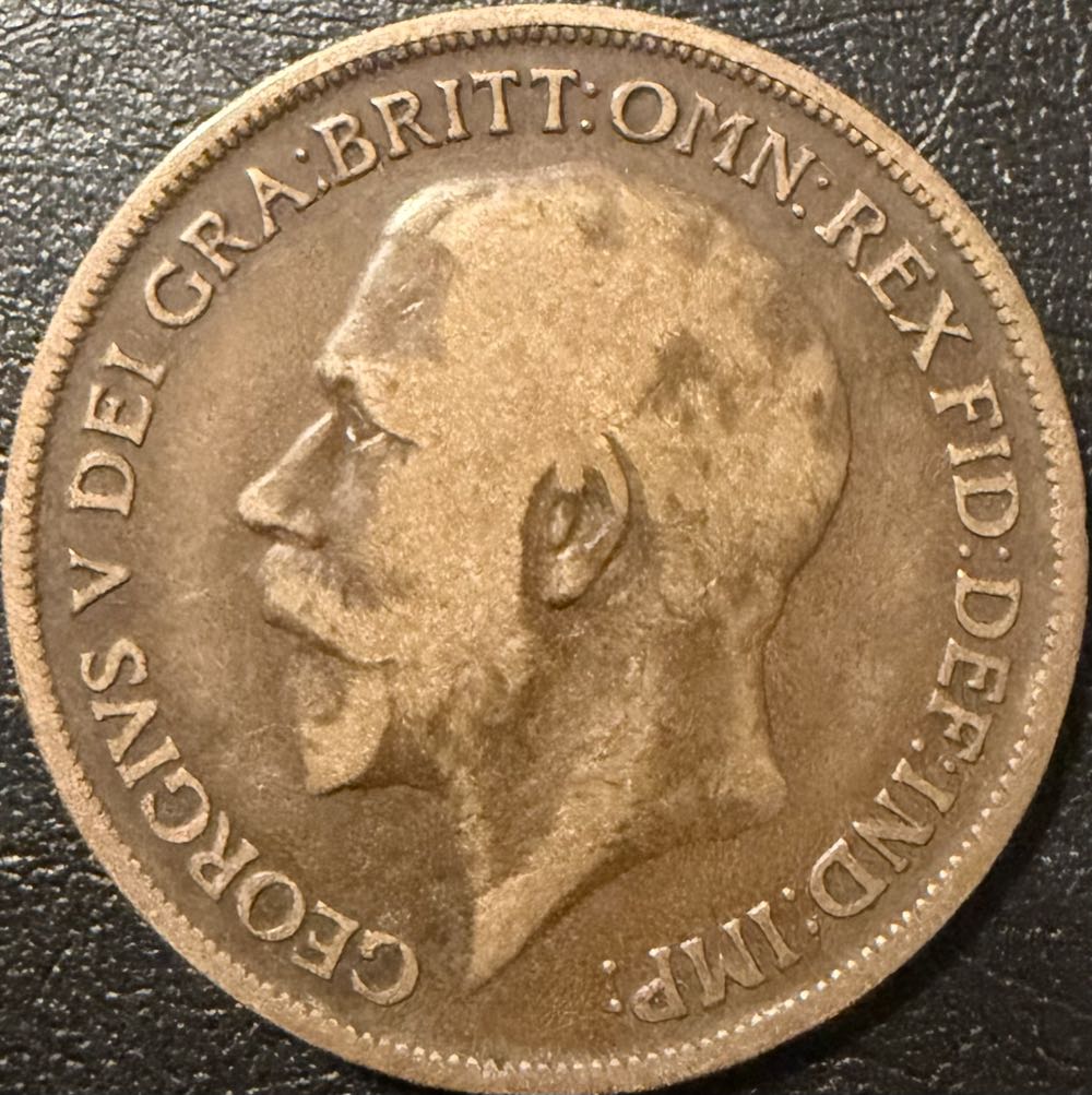 1918 George V One Penny (2)  coin collectible - Main Image 2