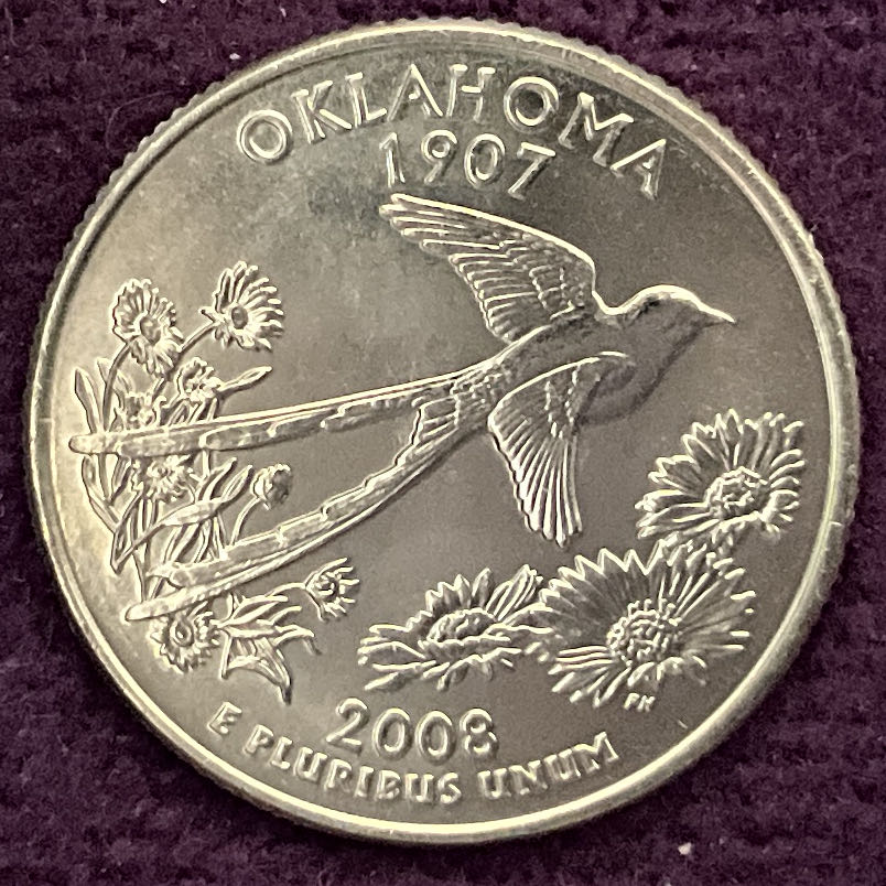 Quarter Oklahoma 2008 D 44  coin collectible - Main Image 2