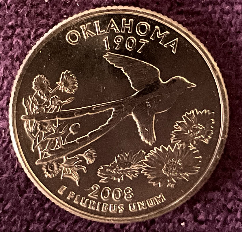 Quarter Oklahoma 2008 D 44  coin collectible - Main Image 4