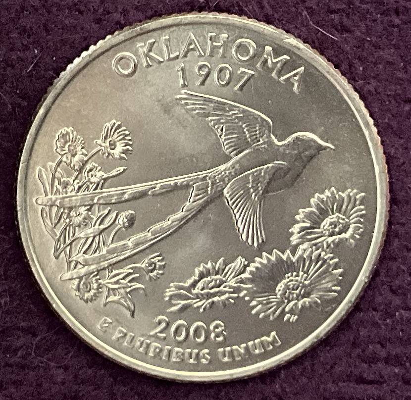 Quarter Oklahoma 2008 D 45  coin collectible - Main Image 2