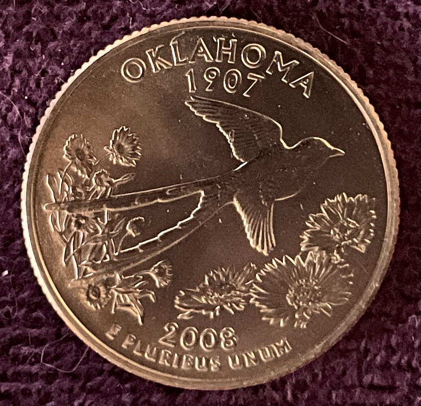 Quarter Oklahoma 2008 D 45  coin collectible - Main Image 4