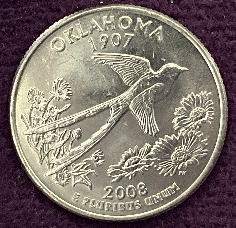 Quarter Oklahoma 2008 D 46  coin collectible - Main Image 2