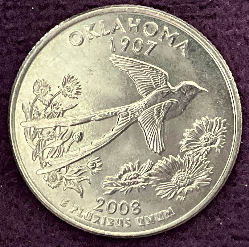 Quarter Oklahoma 2008 D 47  coin collectible - Main Image 2