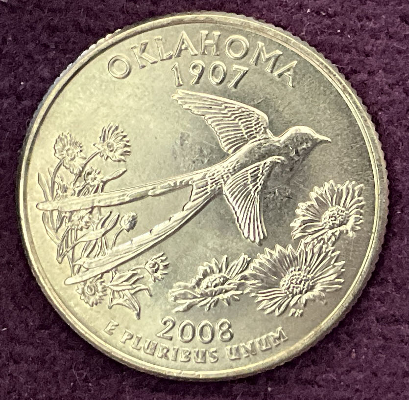 Quarter Oklahoma 2008 D 48  coin collectible - Main Image 2