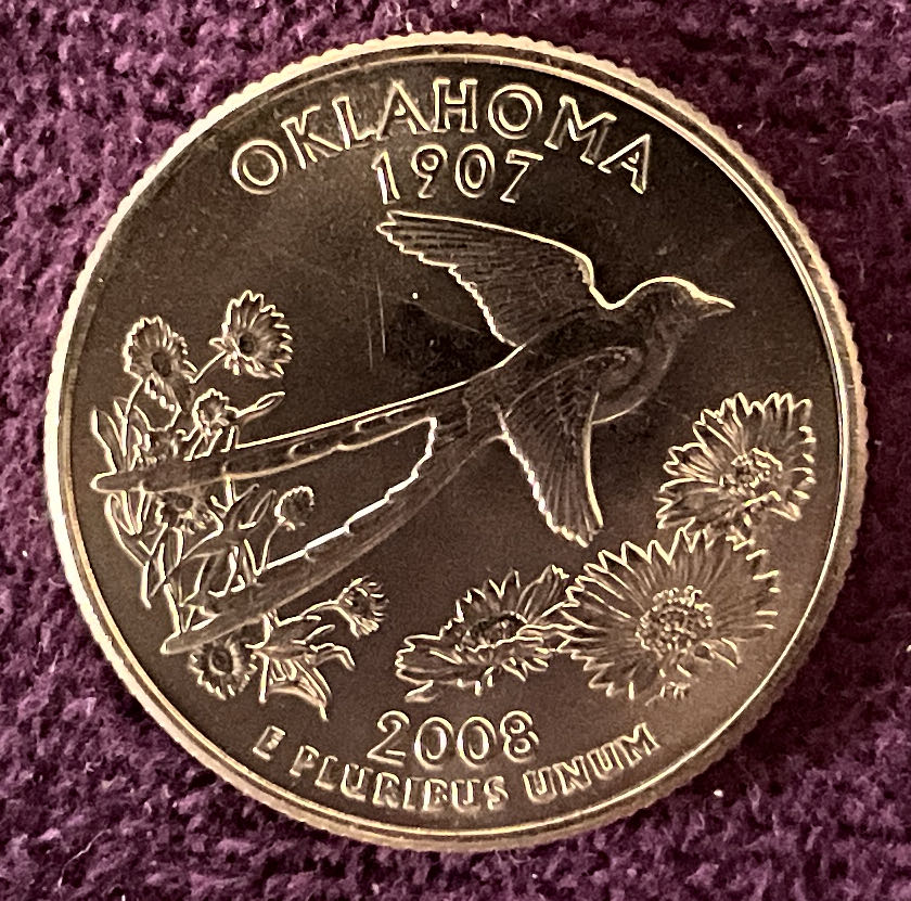 Quarter Oklahoma 2008 D 48  coin collectible - Main Image 4