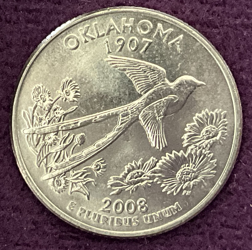 Quarter Oklahoma 2008 D 49  coin collectible - Main Image 2